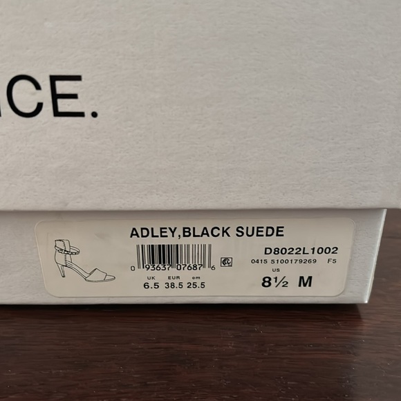 Vince Adley Black Suede Heels Size 8.5 - Picture 4 of 6